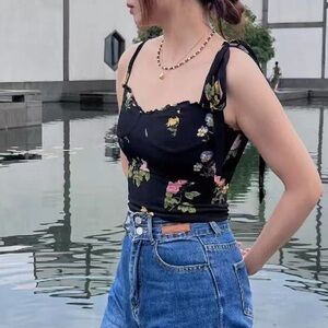 NWOT Reformation Blanca Top Night Bloom